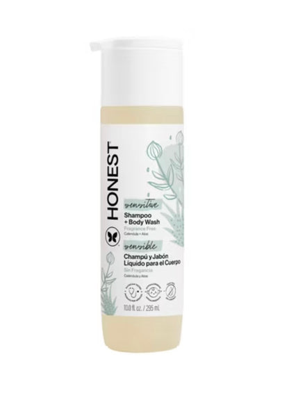 The  Company Sensitive 2-In-1 Shampoo and Body Wash, Fragrance Free, 10 Fl Oz