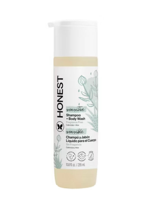 The  Company Sensitive 2-In-1 Shampoo and Body Wash, Fragrance Free, 10 Fl Oz