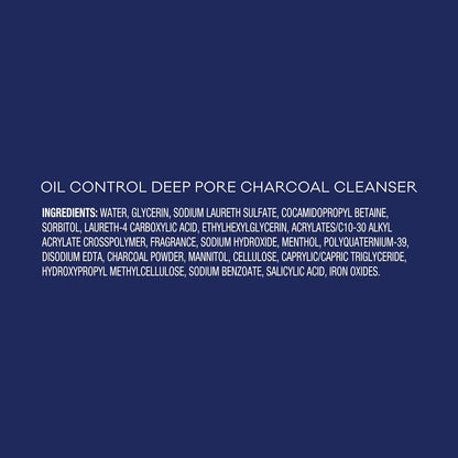 Biore Deep Pore Charcoal Face Wash, Daily Facial Cleanser for Dirt & Makeup Removal, for Oily Skin, Value Size, 11.45 Fl Oz